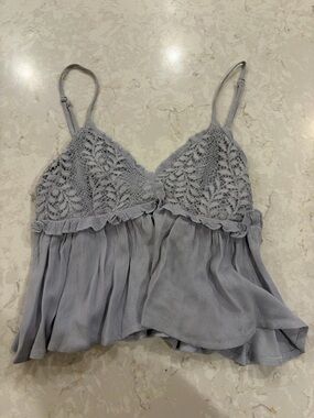light blue lace top